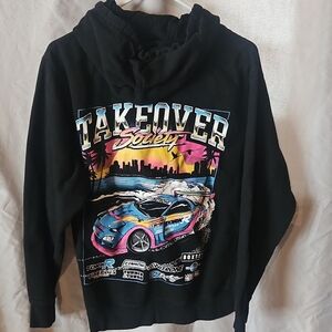 Black Graphic Hoodie